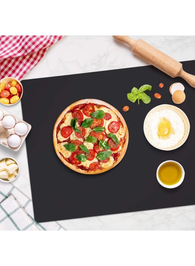 فرشات السيليكون الكبيرة للكونترستوب, 28 "بواسطة 20" فرشات متعددة الأغراض, كونتر طاولة حامي, مكتب توفير وسادة, بلاسيمات غير لاصقة غير انزلاق وسادة مقاومة للحرارة, أسود - Image 3